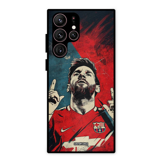 Messi Art Samsung Galaxy S22 Ultra Mobile Back Cover - Sports PrintShield Case