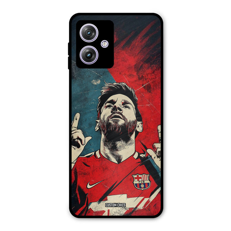 Messi Art Moto G54 Mobile Back Cover - Sports PrintShield Case
