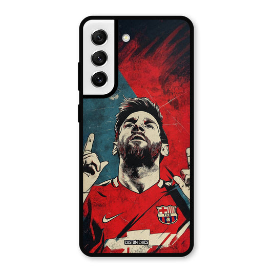 Messi Art Samsung Galaxy S21 FE 5G Mobile Back Cover - Sports PrintShield Case