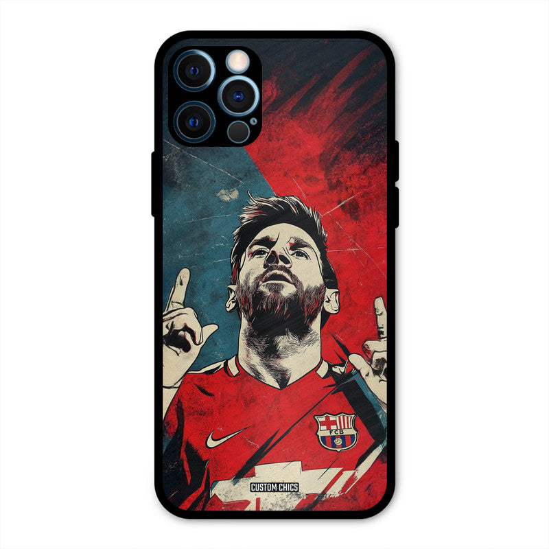Messi Art  iPhone 12 Pro Mobile Back Cover - Sports PrintShield Case