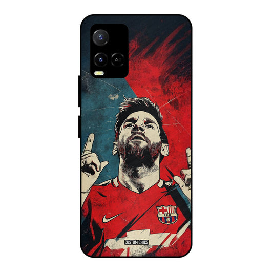 Messi Art Vivo Y33s Mobile Back Cover - Sports PrintShield Case