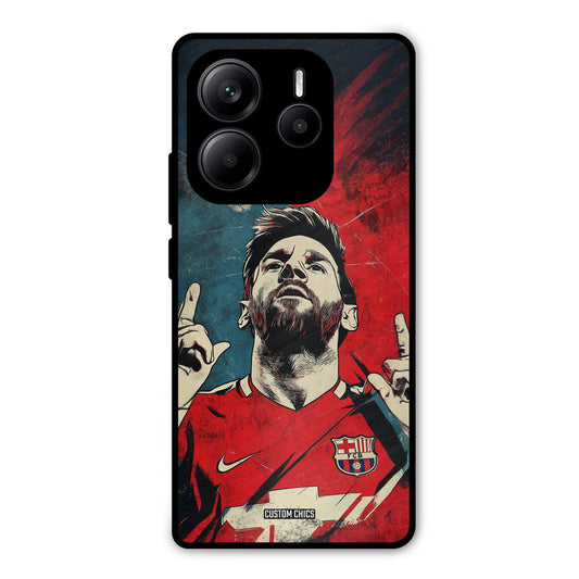 Messi Art Redmi Note 14 Mobile Back Cover - Sports PrintShield Case