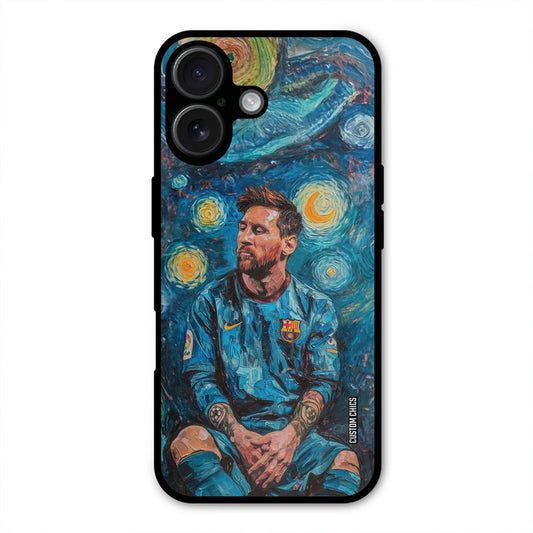 Messi Painting  iPhone 16 Mobile Back Cover - Sports PrintShield Case