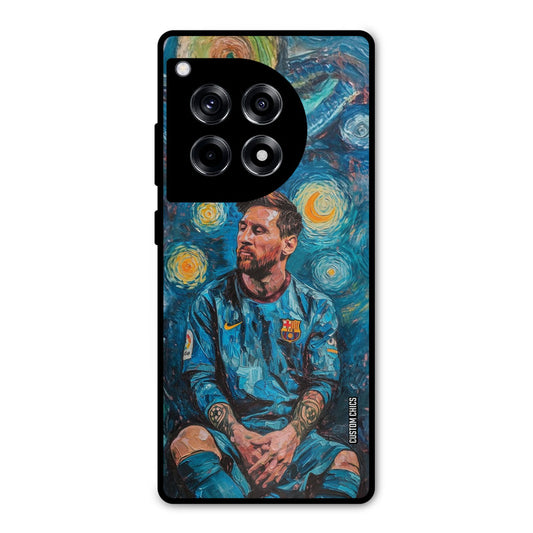 Messi Painting OnePlus 12R Mobile Back Cover - Sports PrintShield Case