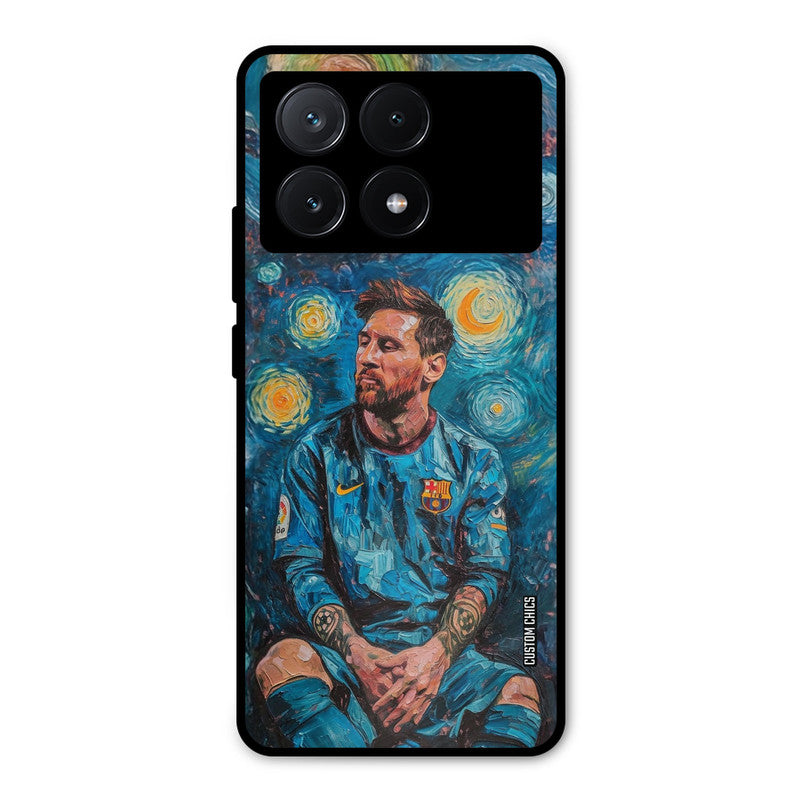 Messi Painting Poco X6 Pro Mobile Back Cover - Sports PrintShield Case