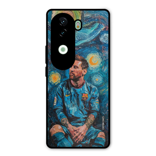 Messi Painting Vivo V40e Mobile Back Cover - Sports PrintShield Case