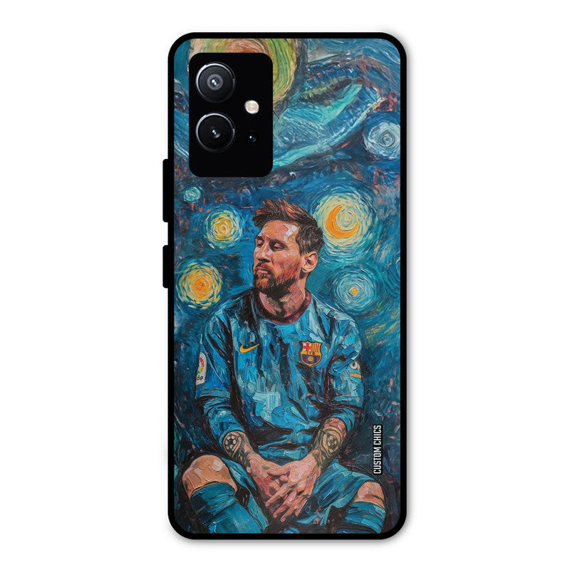 Messi Painting Vivo Y75 5G Mobile Back Cover - Sports PrintShield Case