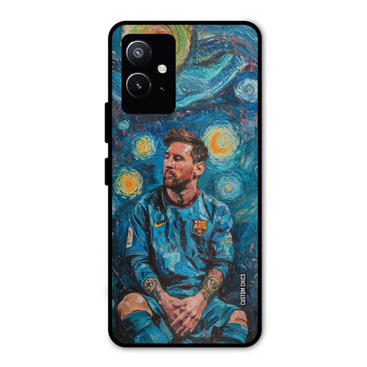 Messi Painting Vivo Y75 5G Mobile Back Cover - Sports PrintShield Case