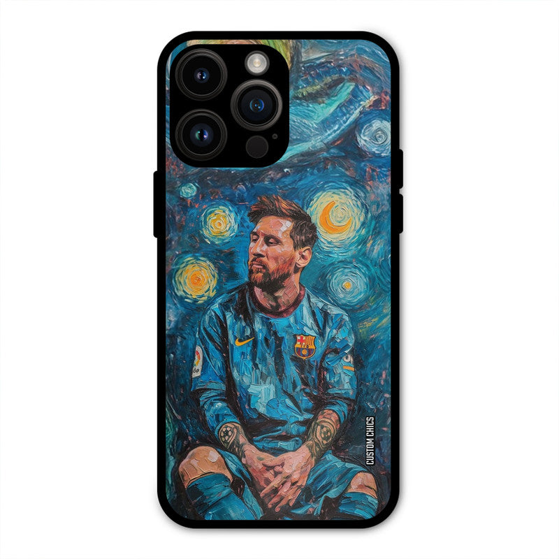 Messi Painting  iPhone 14 Pro Max Mobile Back Cover - Sports PrintShield Case