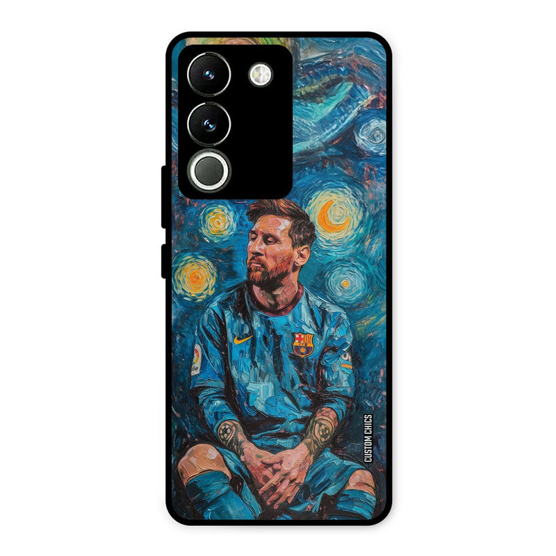 Messi Painting Vivo Y200 Mobile Back Cover - Sports PrintShield Case