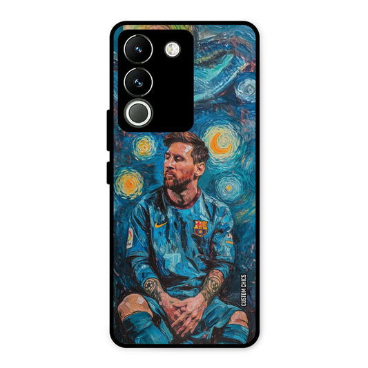 Messi Painting Vivo Y200 Mobile Back Cover - Sports PrintShield Case