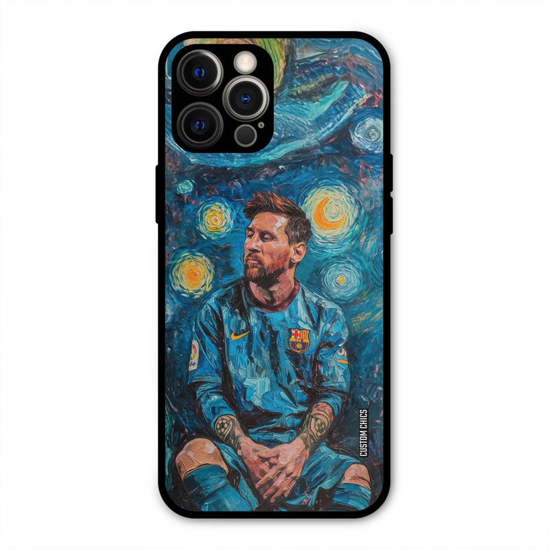 Messi Painting  iPhone 12 Pro Max Mobile Back Cover - Sports PrintShield Case