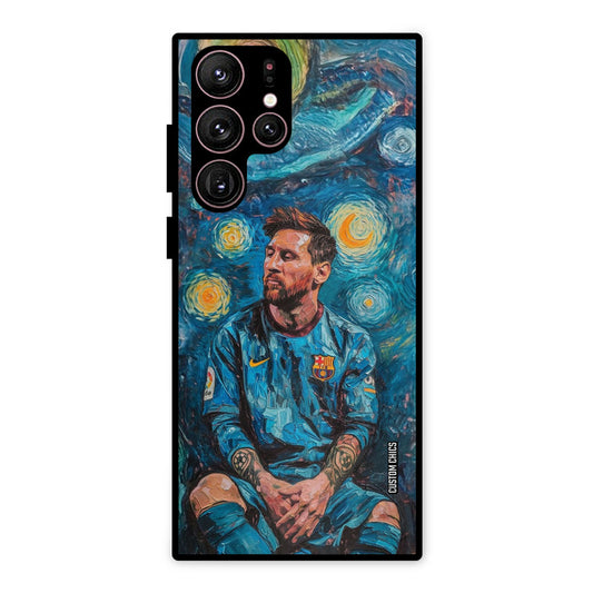 Messi Painting Samsung Galaxy S22 Ultra Mobile Back Cover - Sports PrintShield Case