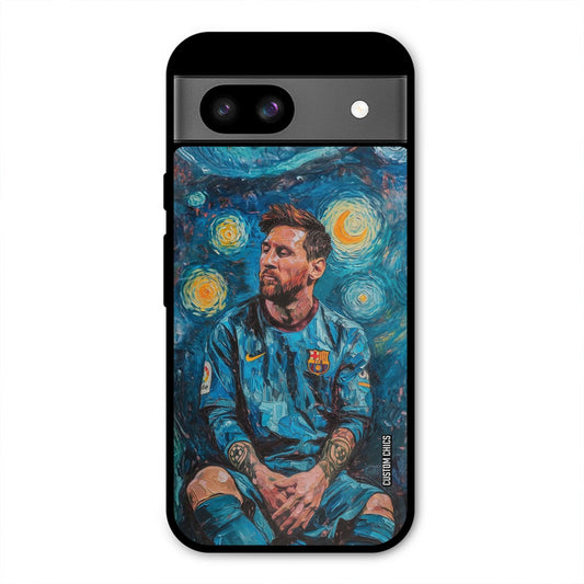 Messi Painting Google Pixel 8a Mobile Back Cover - Sports PrintShield Case