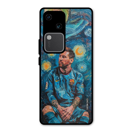 Messi Painting Vivo V30 Mobile Back Cover - Sports PrintShield Case