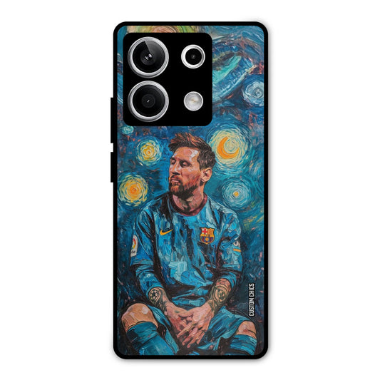 Messi Painting Redmi Note 13 5G Mobile Back Cover - Sports PrintShield Case