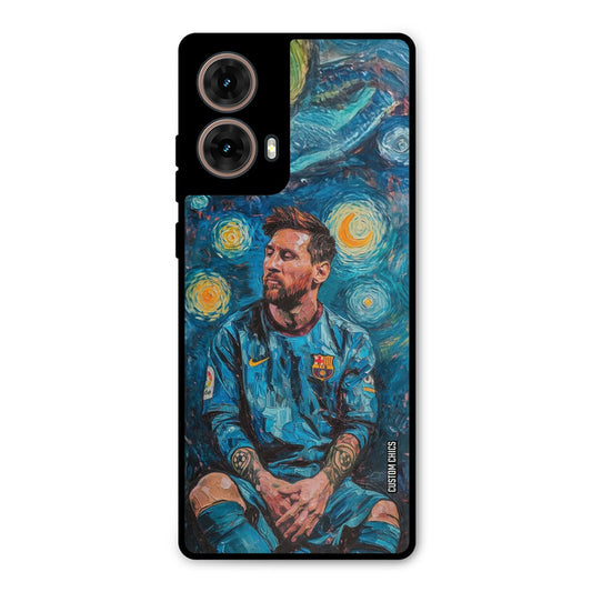 Messi Painting Moto G85 Mobile Back Cover - Sports PrintShield Case
