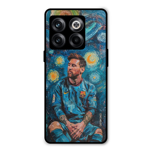 Messi Painting Oneplus 10T Mobile Back Cover - Sports PrintShield Case
