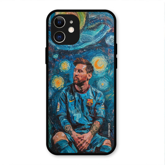 Messi Painting  iPhone 12 Mobile Back Cover - Sports PrintShield Case
