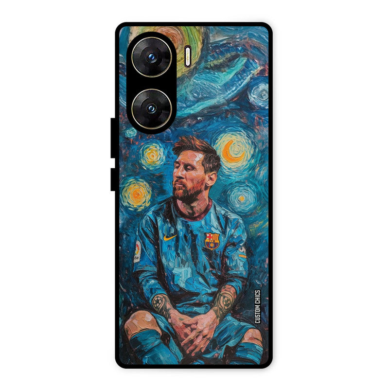 Messi Painting Vivo V29e Mobile Back Cover - Sports PrintShield Case