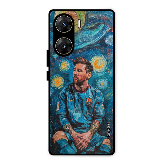 Messi Painting Vivo V29e Mobile Back Cover - Sports PrintShield Case
