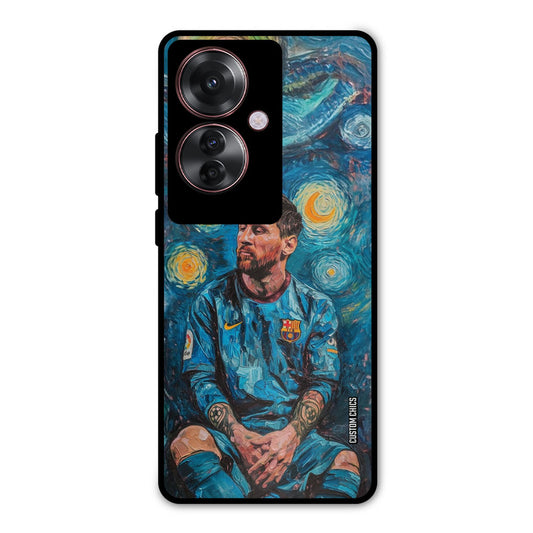 Messi Painting Oppo F25 Pro Mobile Back Cover - Sports PrintShield Case