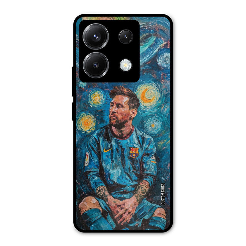 Messi Painting Poco X6 Mobile Back Cover - Sports PrintShield Case