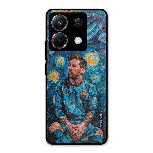Messi Painting Poco X6 Mobile Back Cover - Sports PrintShield Case