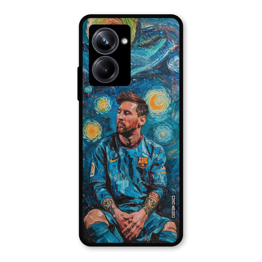 Messi Painting Realme 10 Pro Mobile Back Cover - Sports PrintShield Case