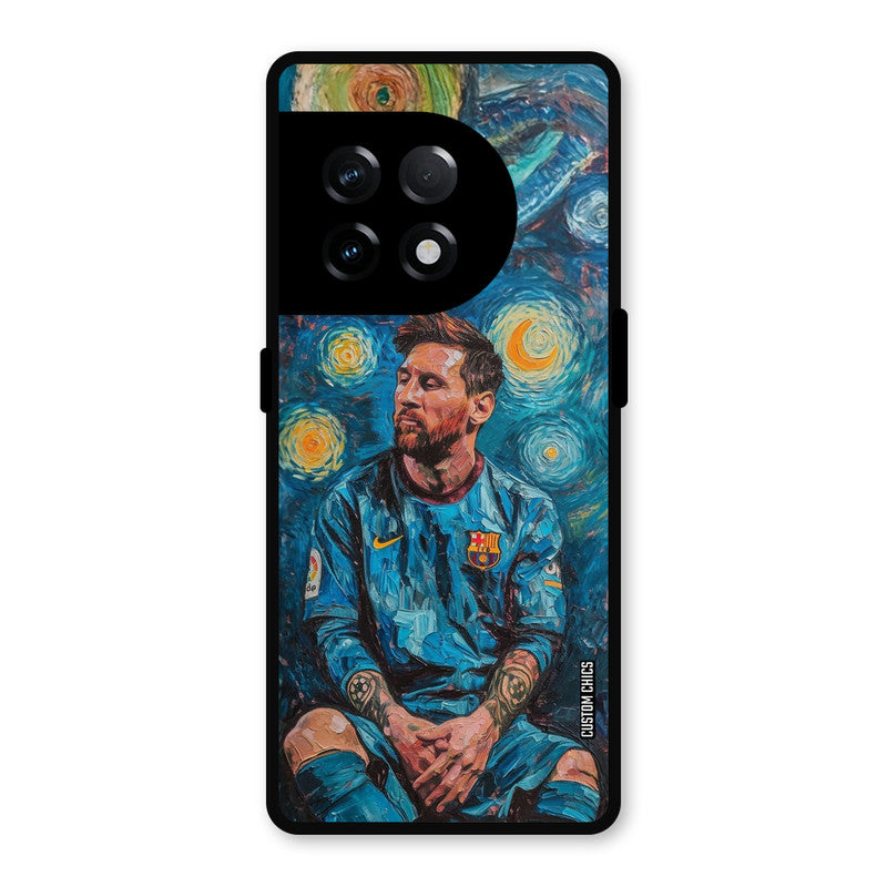 Messi Painting OnePlus 11R Mobile Back Cover - Sports PrintShield Case