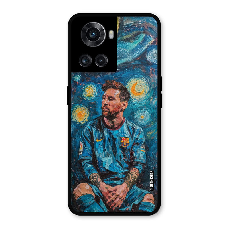 Messi Painting OnePlus 10R Mobile Back Cover - Sports PrintShield Case