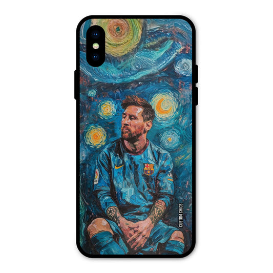 Messi Painting iPhone X Mobile Back Cover - Sports PrintShield Case