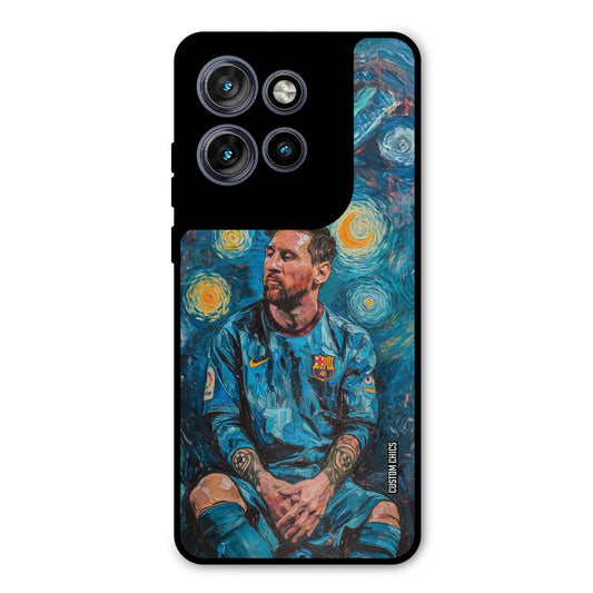 Messi Painting Motorola Edge 50 Neo Mobile Back Cover - Sports PrintShield Case