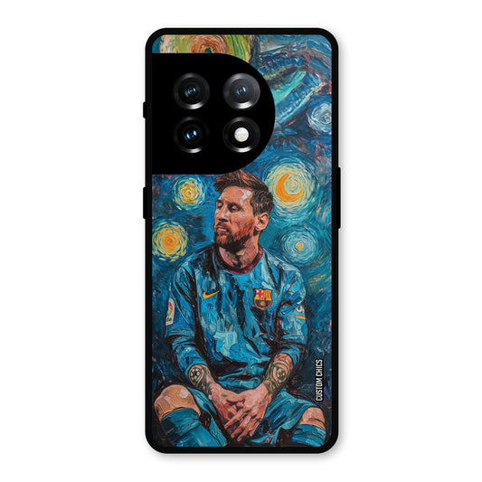Messi Painting OnePlus 11 Mobile Back Cover - Sports PrintShield Case