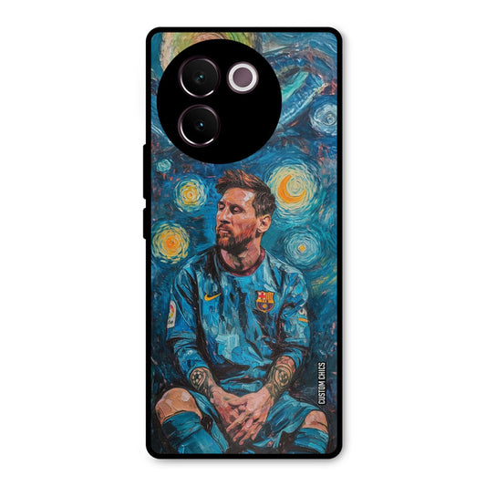 Messi Painting Vivo V30e Mobile Back Cover - Sports PrintShield Case