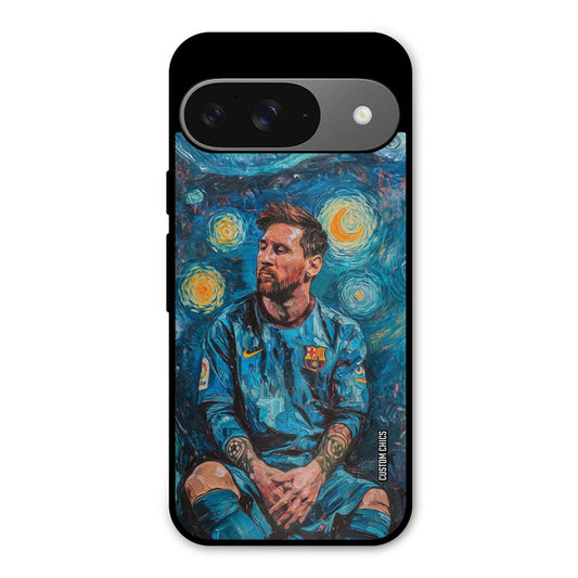 Messi Painting Google Pixel 9 Mobile Back Cover - Sports PrintShield Case