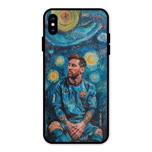 Messi Painting iPhone XS Max Mobile Back Cover - Sports PrintShield Case