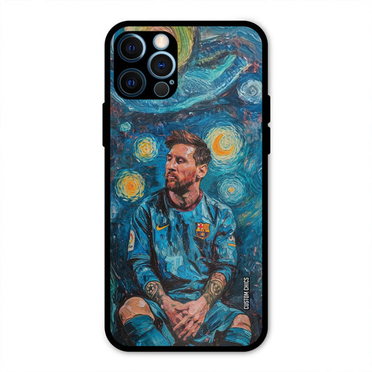 Messi Painting  iPhone 12 Pro Mobile Back Cover - Sports PrintShield Case