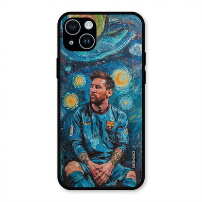 Messi Painting  iPhone 14 Mobile Back Cover - Sports PrintShield Case