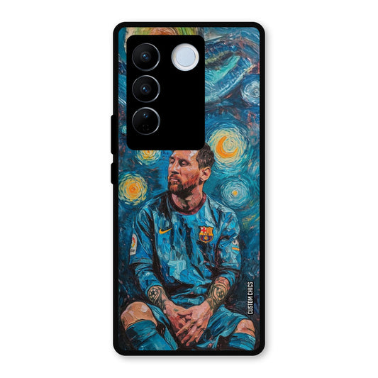 Messi Painting Vivo V27 Pro Mobile Back Cover - Sports PrintShield Case