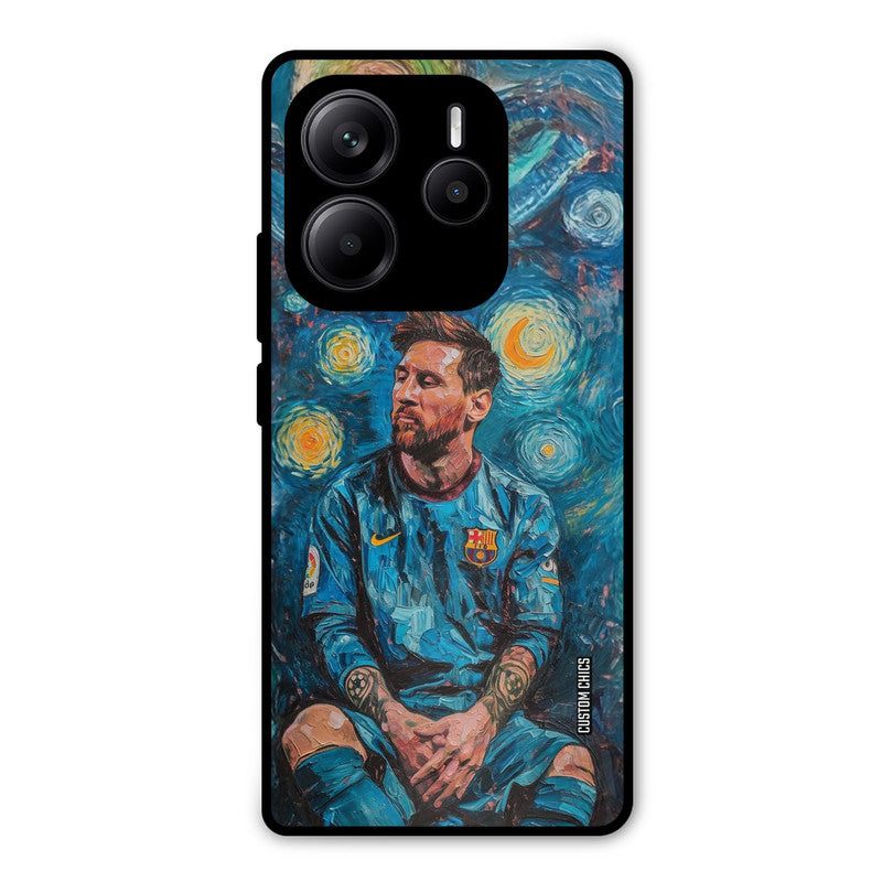 Messi Painting Redmi Note 14 Mobile Back Cover - Sports PrintShield Case