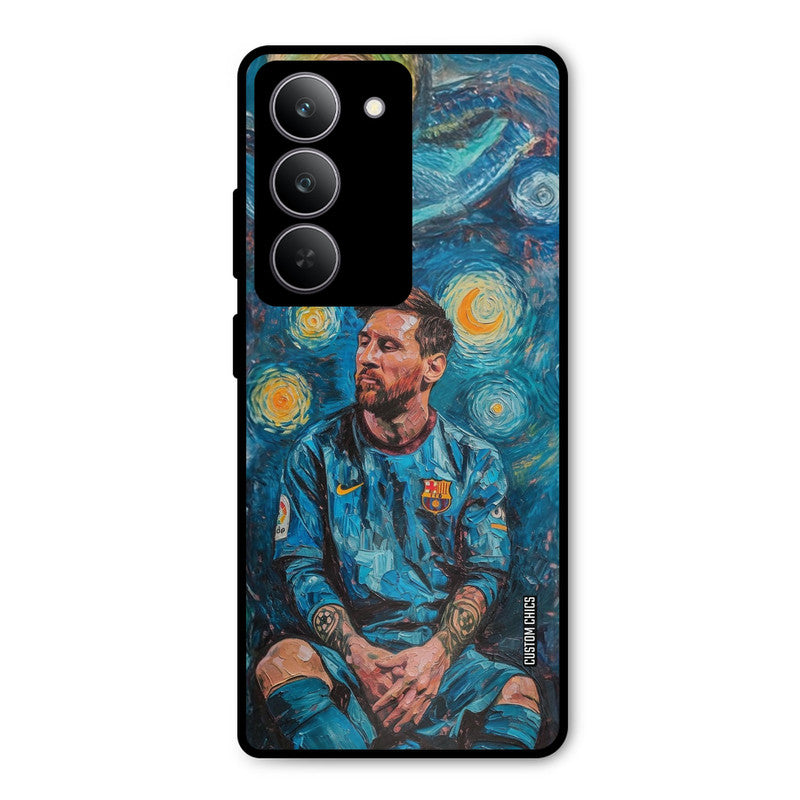 Messi Painting Realme 14x Mobile Back Cover - Sports PrintShield Case