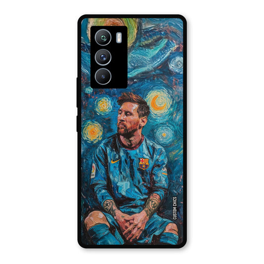 Messi Painting iQOO 9SE Mobile Back Cover - Sports PrintShield Case