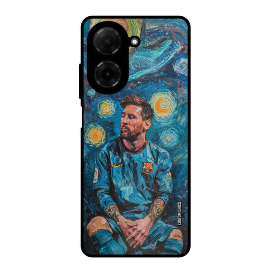 Messi Painting Poco C71 Mobile Back Cover - Sports PrintShield Case