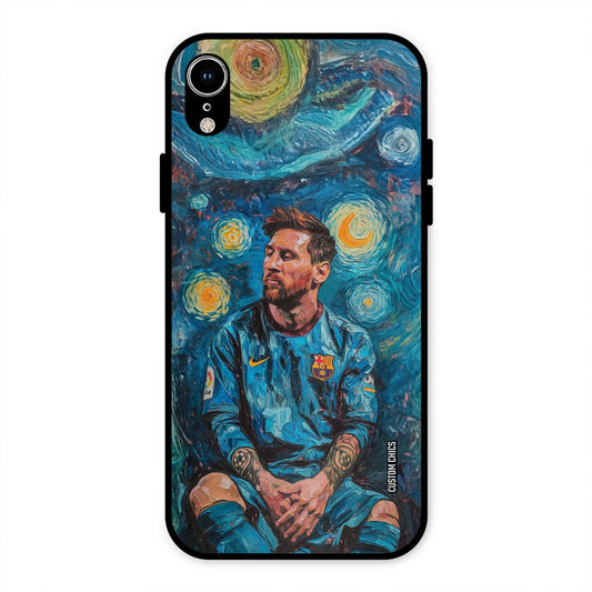Messi Painting iPhone XR Mobile Back Cover - Sports PrintShield Case