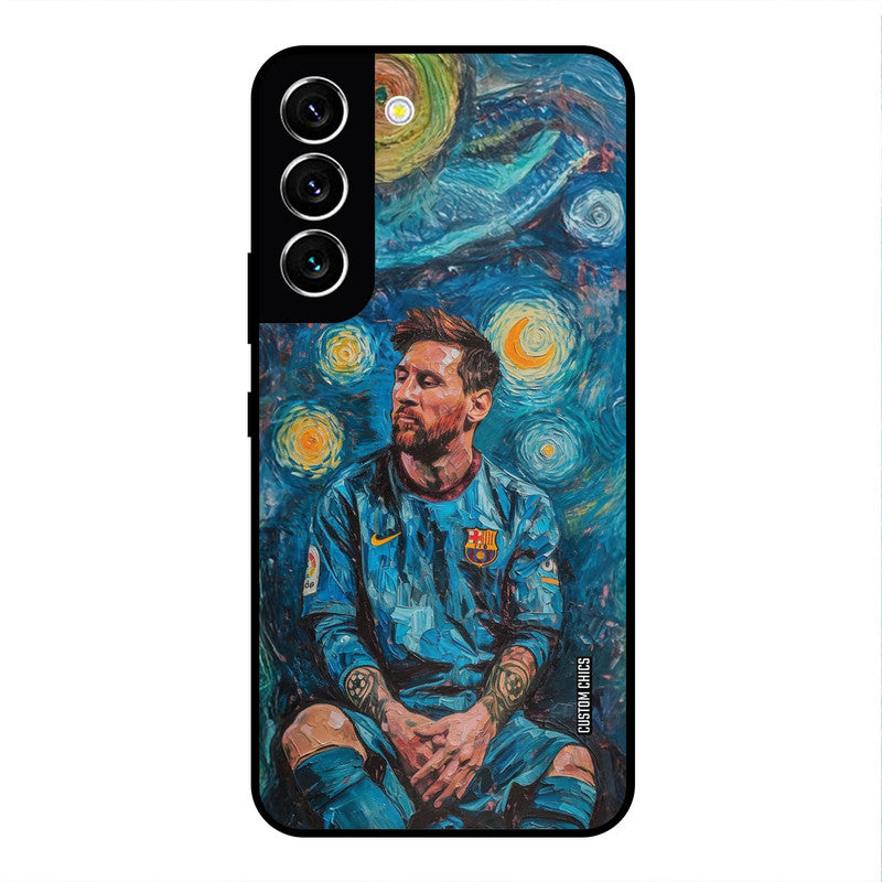 Messi Painting Samsung Galaxy S22 Mobile Back Cover - Sports PrintShield Case