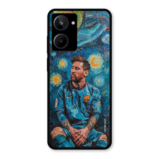 Messi Painting Realme 10 Mobile Back Cover - Sports PrintShield Case