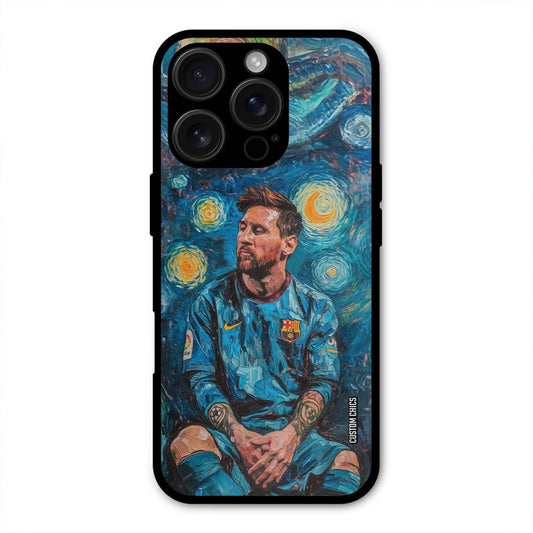 Messi Painting  iPhone 16 Pro Mobile Back Cover - Sports PrintShield Case