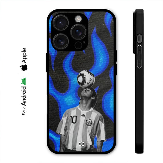 Messi Retro Flames Case – Premium PrintShield Mobile Cover