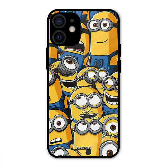 Minions Group iPhone 12 Mini Mobile Back Cover - Cute PrintShield Case
